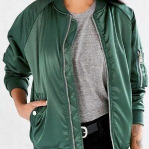 UNIF x UO Green Bomber Jacket size L